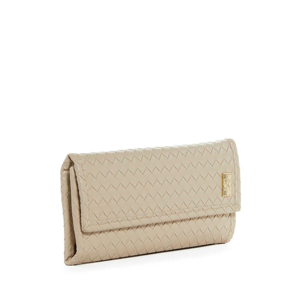 Luxe Jewelry Wallet - Woven Bisque