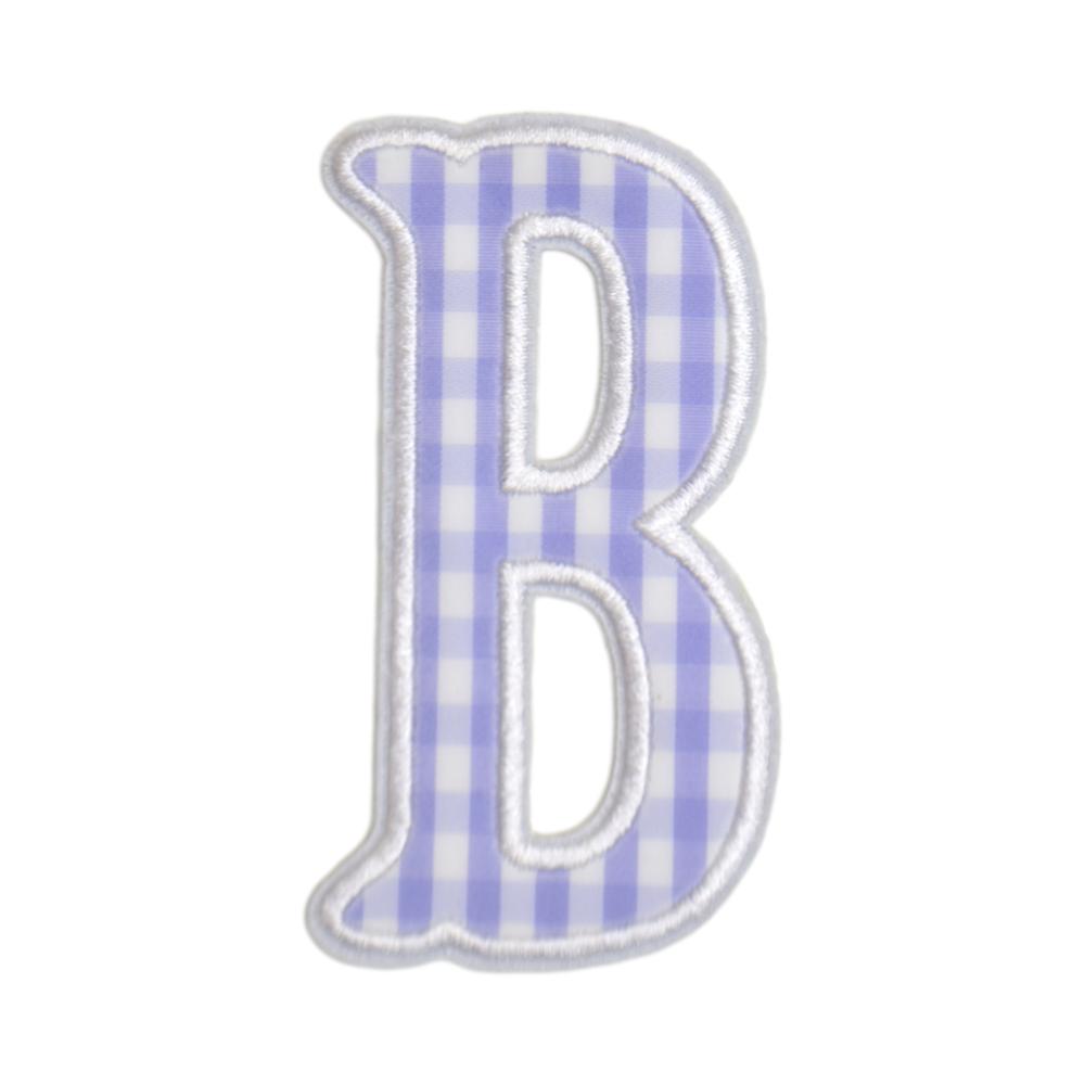 Gingham Lilac Appliqué Letters *2 Pc Pre-Pack* Letter B