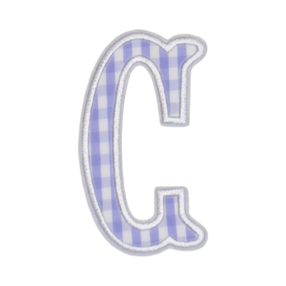 Gingham Lilac Appliqué Letters *2 Pc Pre-Pack* Letter C