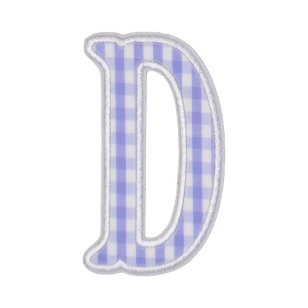 Gingham Lilac Appliqué Letters *2 Pc Pre-Pack* Letter D