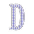 Gingham Lilac Appliqué Letters *2 Pc Pre-Pack* Letter D