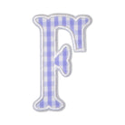 Gingham Lilac Appliqué Letters *2 Pc Pre-Pack* Letter F