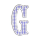 Gingham Lilac Appliqué Letters *2 Pc Pre-Pack* Letter G