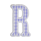 Gingham Lilac Appliqué Letters *2 Pc Pre-Pack* Letter R