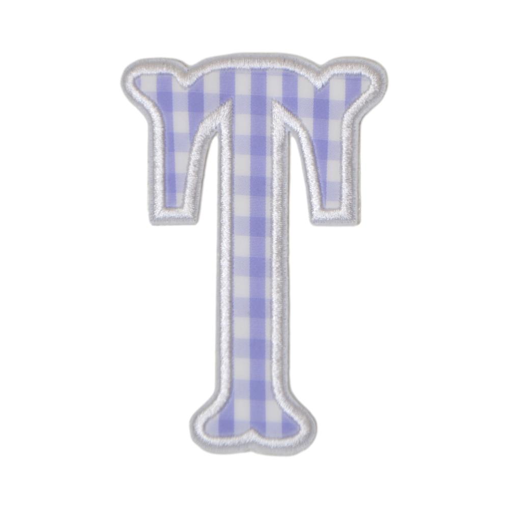 Gingham Lilac Appliqué Letters *2 Pc Pre-Pack* Letter T