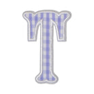 Gingham Lilac Appliqué Letters *2 Pc Pre-Pack* Letter T