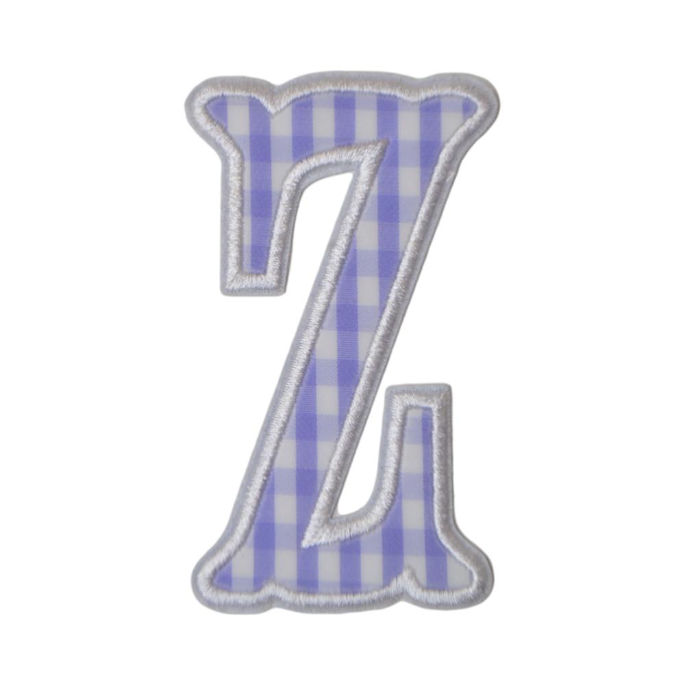 Gingham Lilac Appliqué Letters *2 Pc Pre-Pack* Letter Z