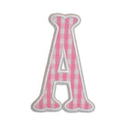 Gingham Pink Appliqué Letters *2 Pc Pre-Pack* Letter A