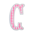 Gingham Pink Appliqué Letters *2 Pc Pre-Pack* Letter C