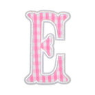 Gingham Pink Appliqué Letters *2 Pc Pre-Pack* Letter E