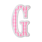 Gingham Pink Appliqué Letters *2 Pc Pre-Pack* Letter G