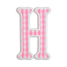 Gingham Pink Appliqué Letters *2 Pc Pre-Pack* Letter H