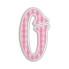 Gingham Pink Appliqué Letters *2 Pc Pre-Pack* Letter O