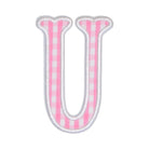 Gingham Pink Appliqué Letters *2 Pc Pre-Pack*