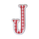 Gingham Red Appliqué Letters *2 Pc Pre-Pack* Letter J