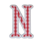 Gingham Red Appliqué Letters *2 Pc Pre-Pack* Letter N