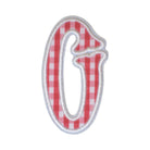 Gingham Red Appliqué Letters *2 Pc Pre-Pack* Letter O