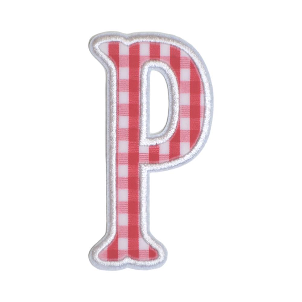 Gingham Red Appliqué Letters *2 Pc Pre-Pack* Letter P