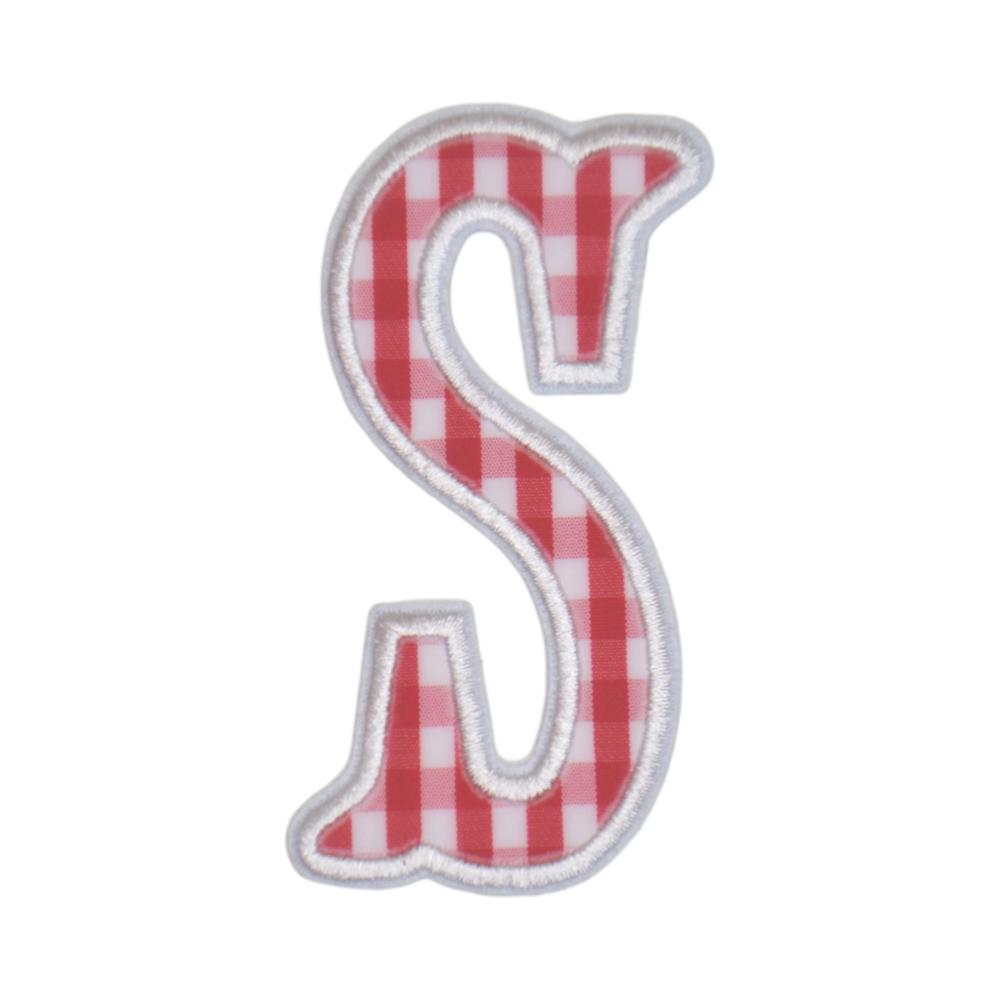 Gingham Red Appliqué Letters *2 Pc Pre-Pack* Letter S