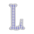 Gingham Lilac Appliqué Letters *2 Pc Pre-Pack* Letter L