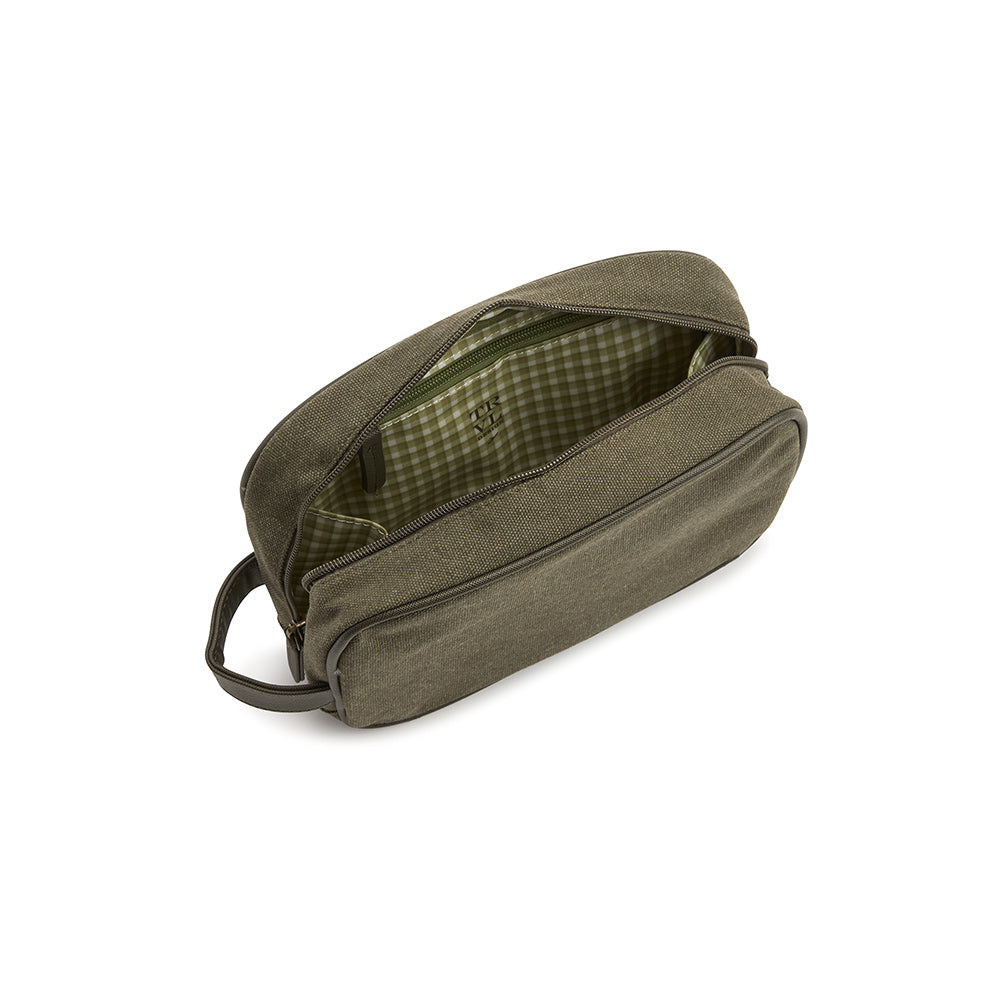 Men’s Kit Case - Toiletry Bag Coated Canvas Cactus *New!