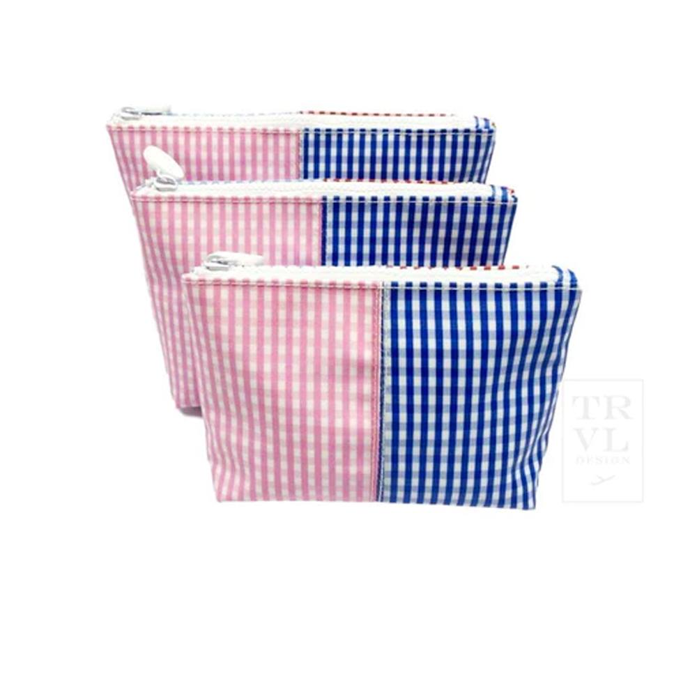 PATCH GINGHAM MINI COSMETIC BAG  *TRVL Deal