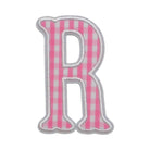 Gingham Pink Appliqué Letters *2 Pc Pre-Pack* Letter R