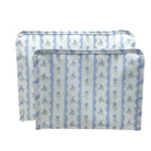 Roadie Large - Ribbon Floral Blue Zip Pouch *New! Pre-Order 6/30*