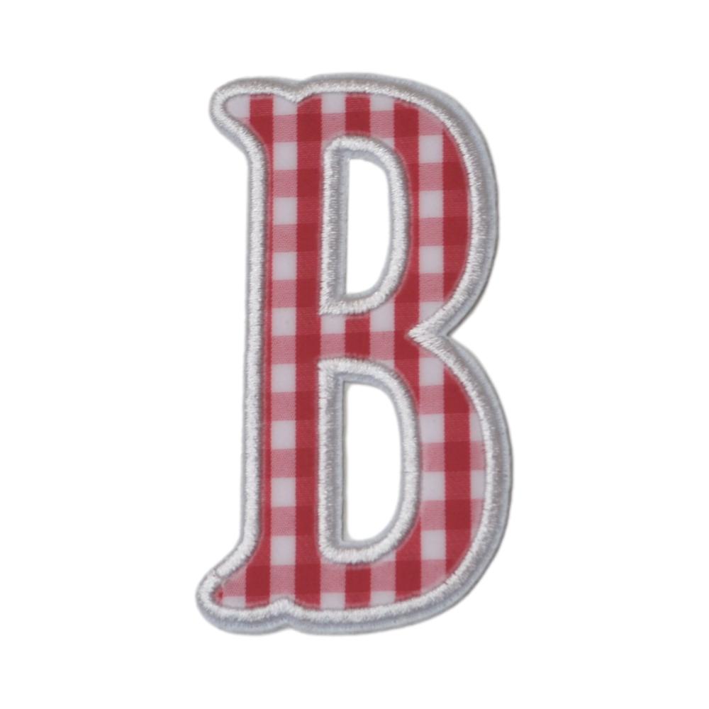 Gingham Red Appliqué Letters *2 Pc Pre-Pack* Letter B