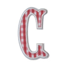 Gingham Red Appliqué Letters *2 Pc Pre-Pack* Letter C