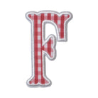 Gingham Red Appliqué Letters *2 Pc Pre-Pack* Letter F