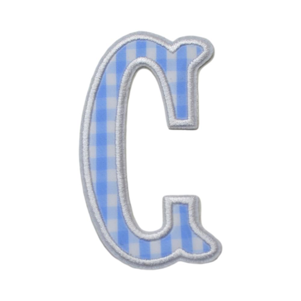 Gingham Sky Appliqué Letters *2 Pc Pre-Pack* Letter C