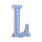 Gingham Sky Appliqué Letters *2 Pc Pre-Pack* Letter L