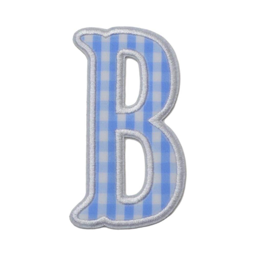 Gingham Sky Appliqué Letters *2 Pc Pre-Pack* Letter B