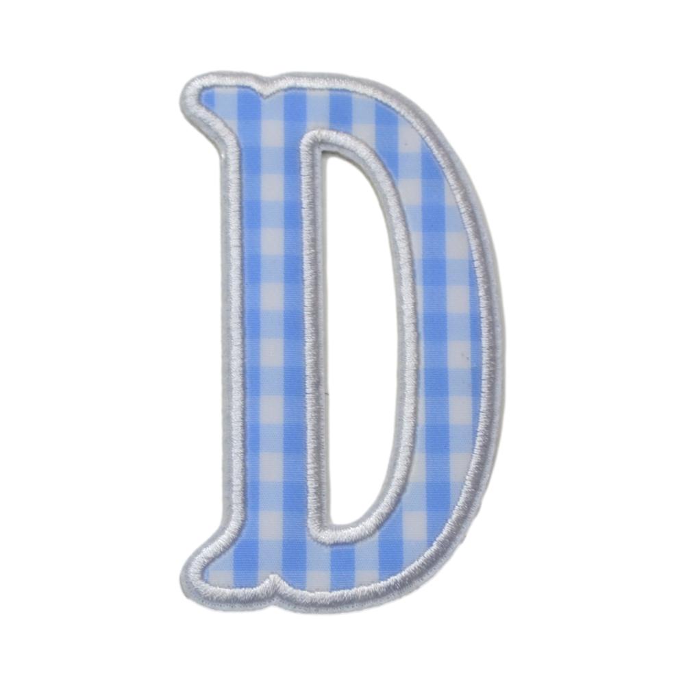 Gingham Sky Appliqué Letters *2 Pc Pre-Pack* Letter D