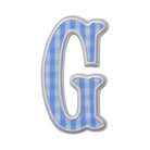 Gingham Sky Appliqué Letters *2 Pc Pre-Pack* Letter G