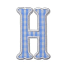 Gingham Sky Appliqué Letters *2 Pc Pre-Pack* Letter H