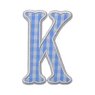 Gingham Sky Appliqué Letters *2 Pc Pre-Pack* Letter K