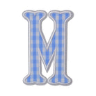 Gingham Sky Appliqué Letters *2 Pc Pre-Pack* Letter M