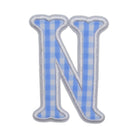 Gingham Sky Appliqué Letters *2 Pc Pre-Pack* Letter N