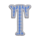 Gingham Sky Appliqué Letters *2 Pc Pre-Pack* Letter T