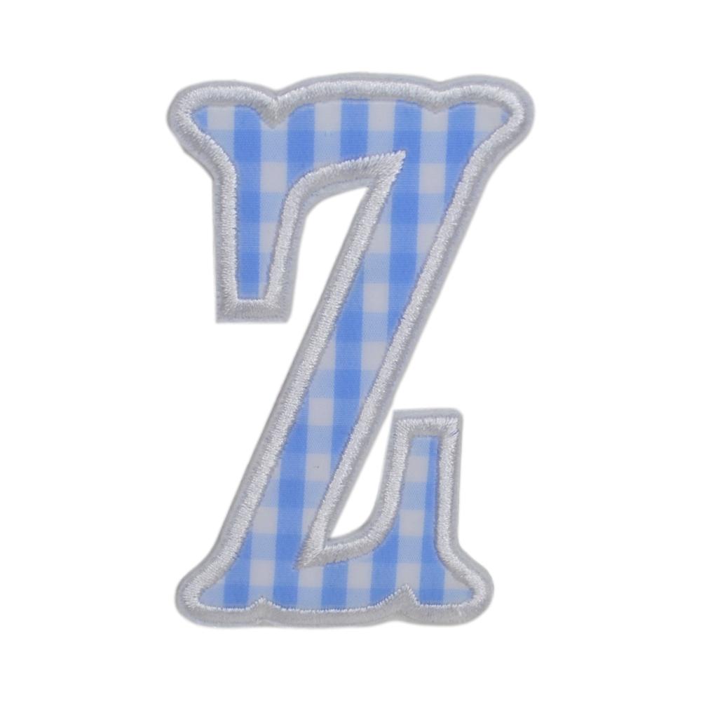 Gingham Sky Appliqué Letters *2 Pc Pre-Pack* Letter Z