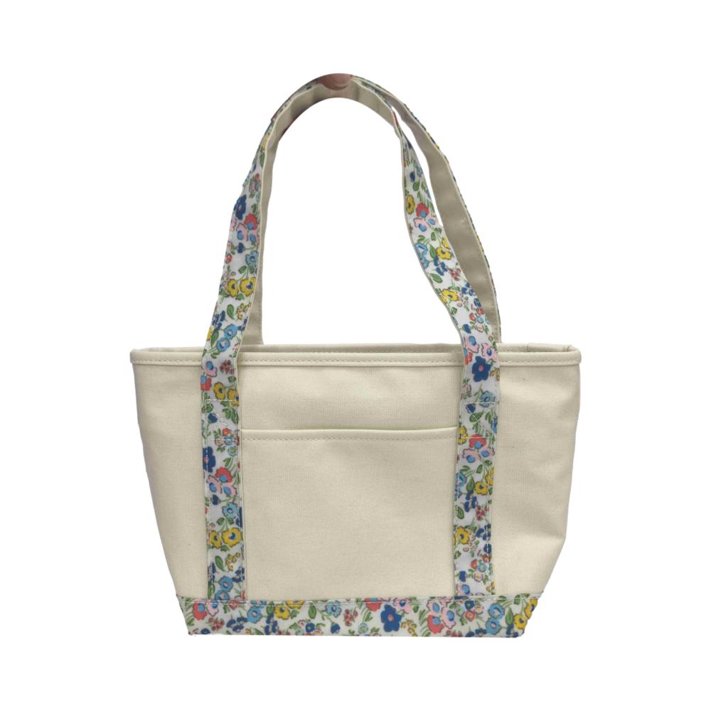 MINI TOTE - COATED CANVAS POSIES TRIM *NEW & IN STOCK!