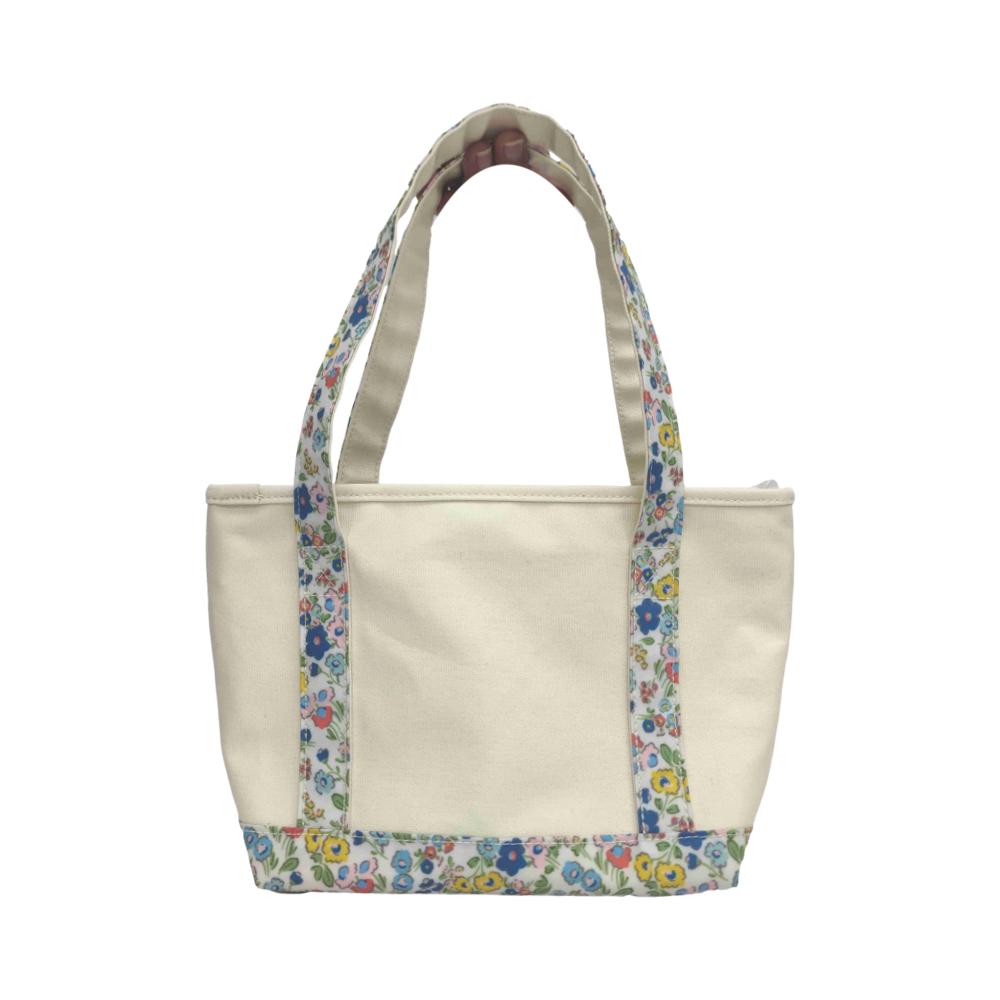 MINI TOTE - COATED CANVAS POSIES TRIM *NEW & IN STOCK!