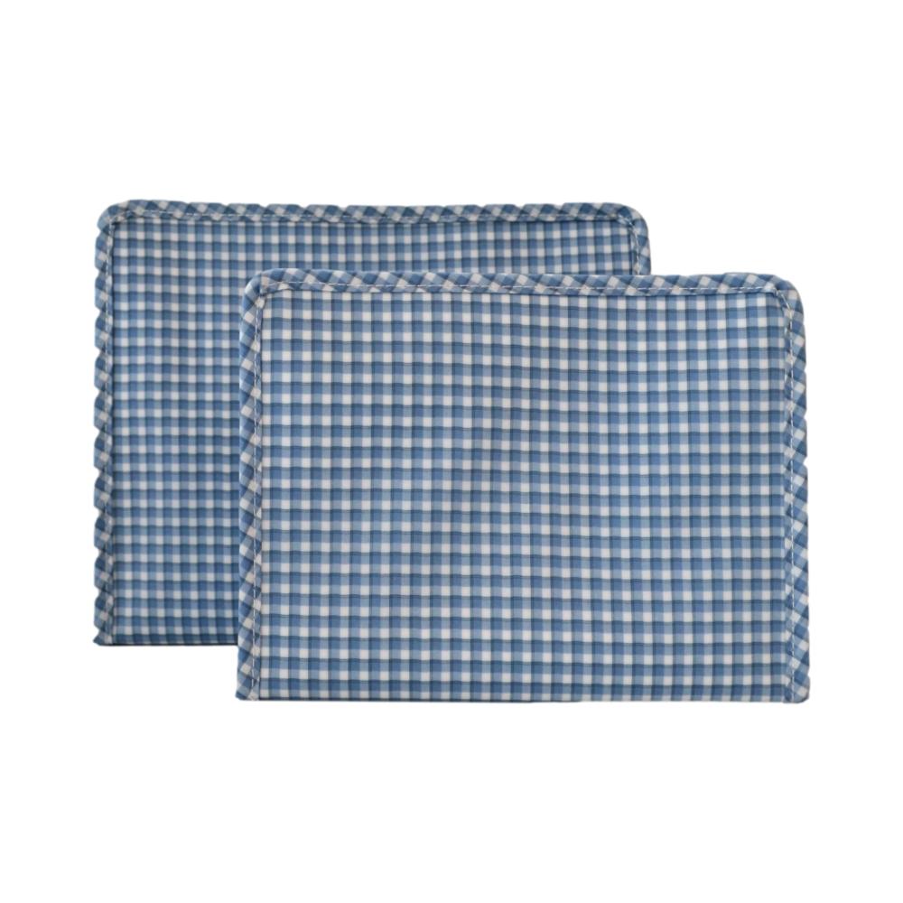 ROADIE LARGE - RODEO CHECK INDIGO Zip Pouch  NEW!