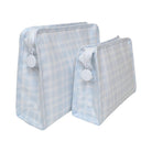 Roadie Large - Pimlico Plaid Blue Zip Pouch *New!