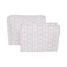 Roadie Large - Ribbon Floral Pink Zip Pouch *New! *Pre-Order 8/1