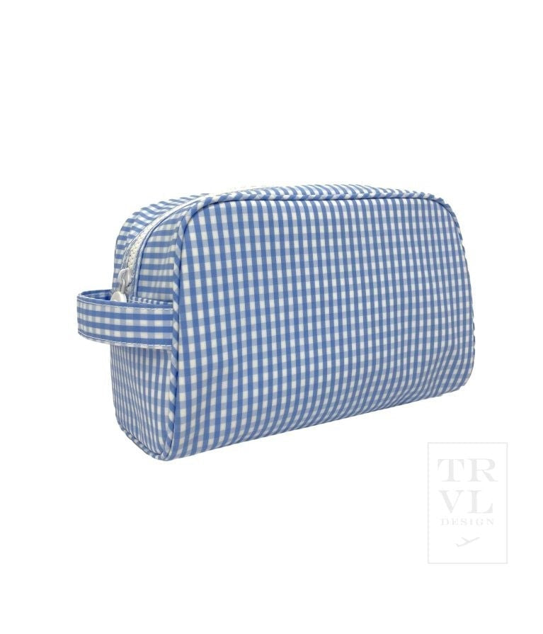 Cosmetic Bag - STOWAWAY - TOILETRY BAG GINGHAM SKY