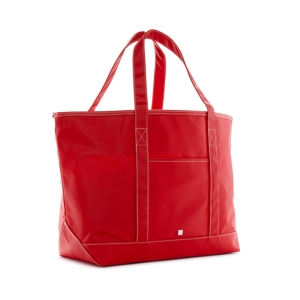 Maxi Tote - Coated Canvas Large Red *New!