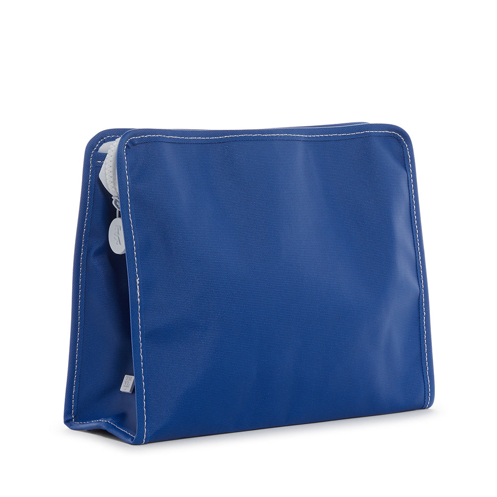 Roadie Large - Coated Canvas Blue Bell Zip Pouch